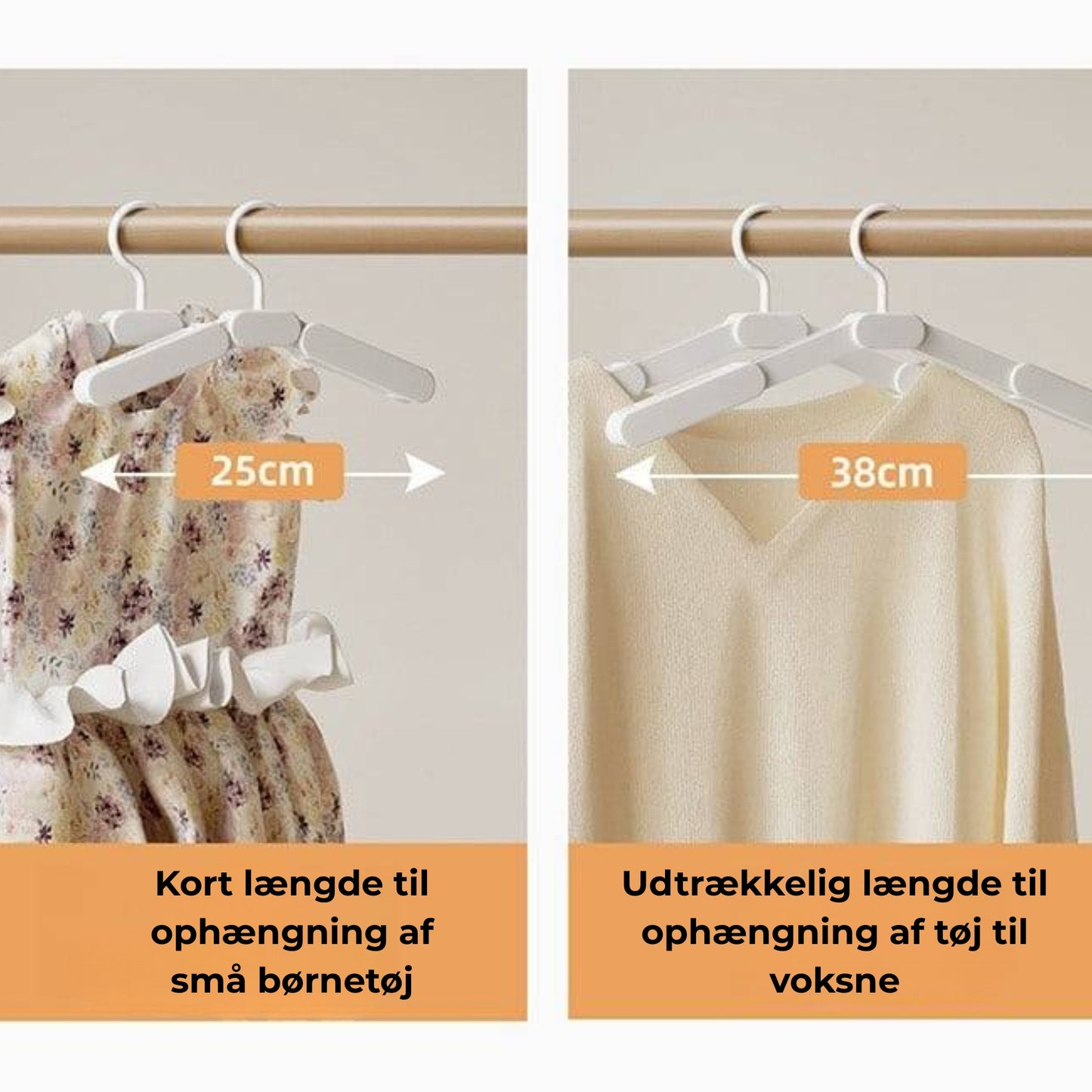 Teleskopisk udtrækkeligt tørrestativ