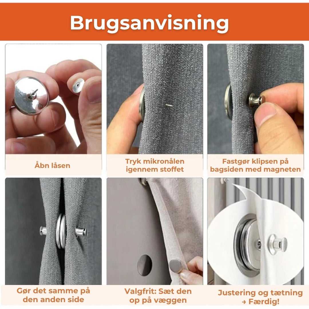 Stærke gardinmagneter (12 stk.)