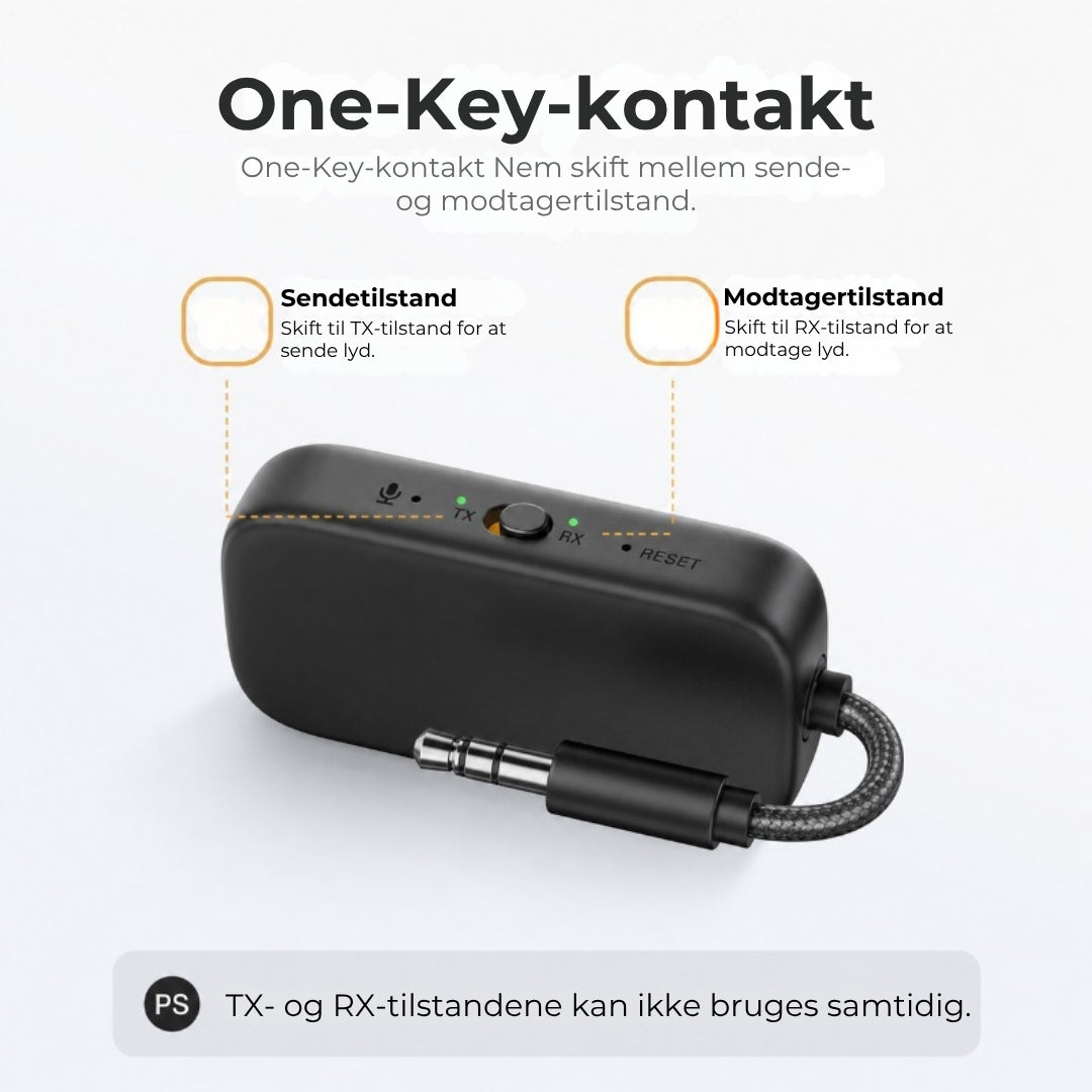 Bluetooth-lydadapter, sender/modtager