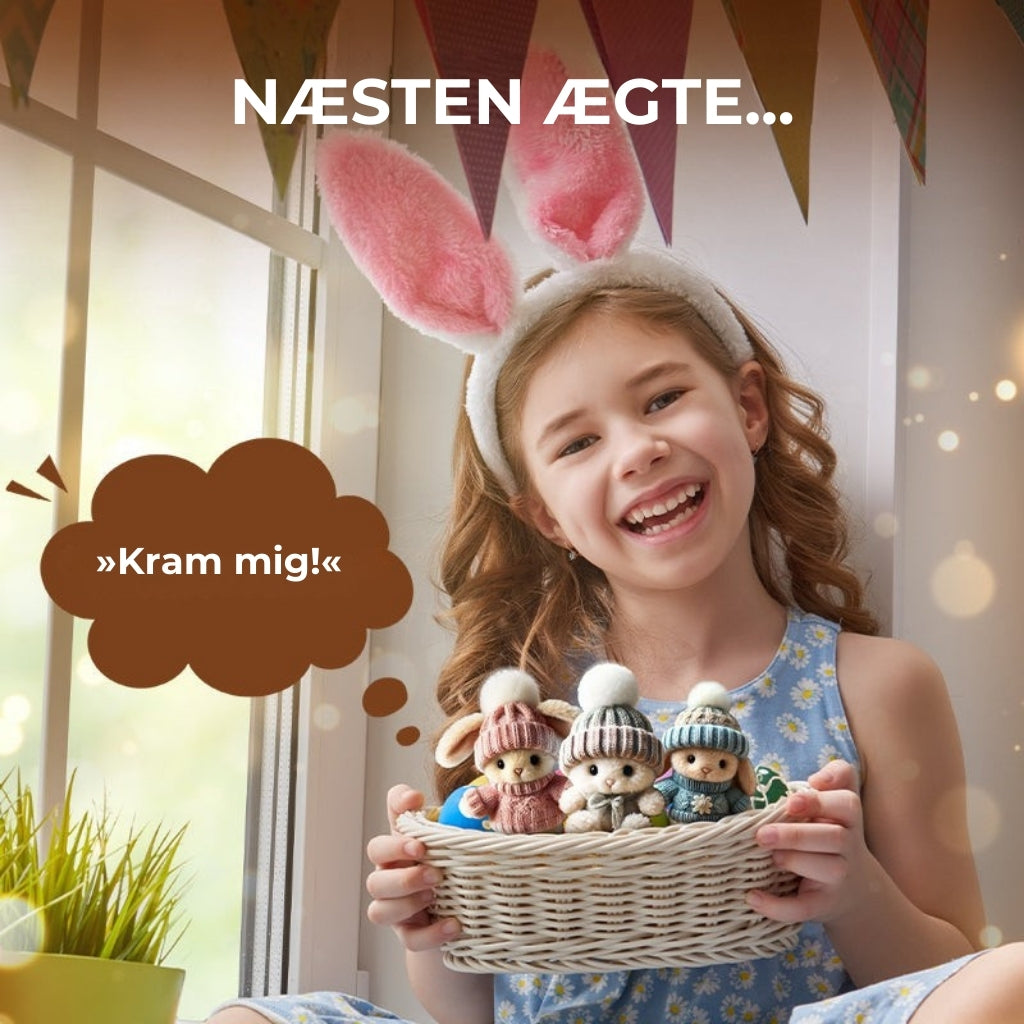 🐇 Påsketilbud på håndlavede mini-kaninbamser