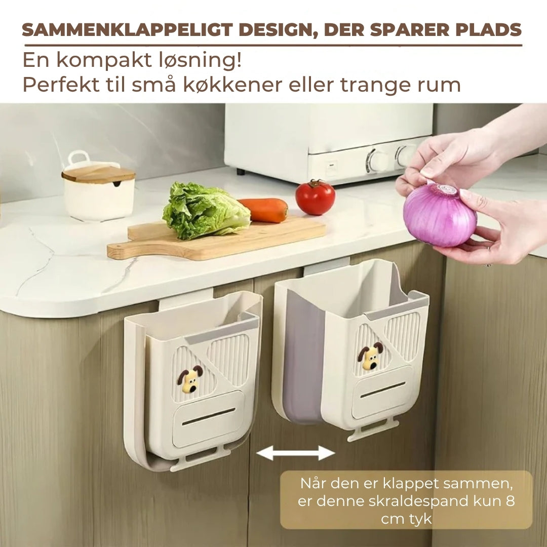 Pladsbesparende skraldespand