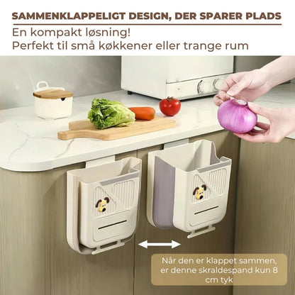 Pladsbesparende skraldespand