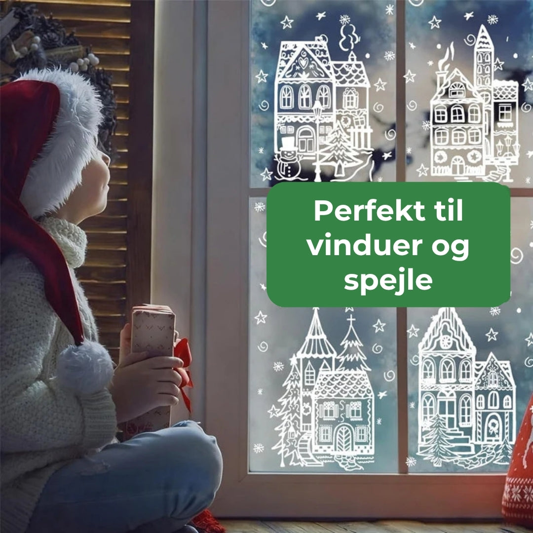 Jule-vinduesklistermærkesæt – 78 stk.