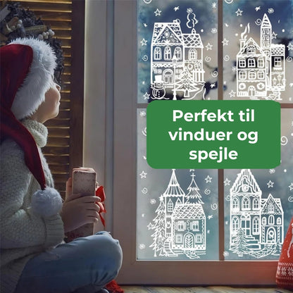 Jule-vinduesklistermærkesæt – 78 stk.