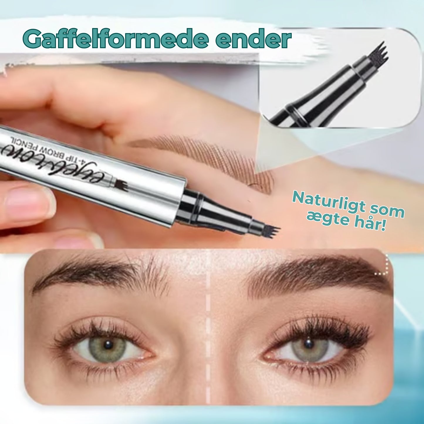 Vandtæt 3D-øjenbrynsstift med 4 spidser til microblading