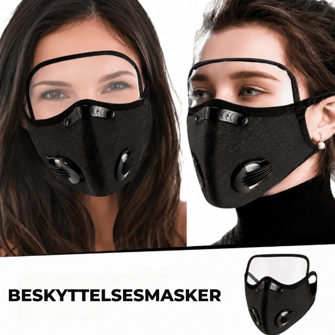 Ansigtsmaske med kulfilter