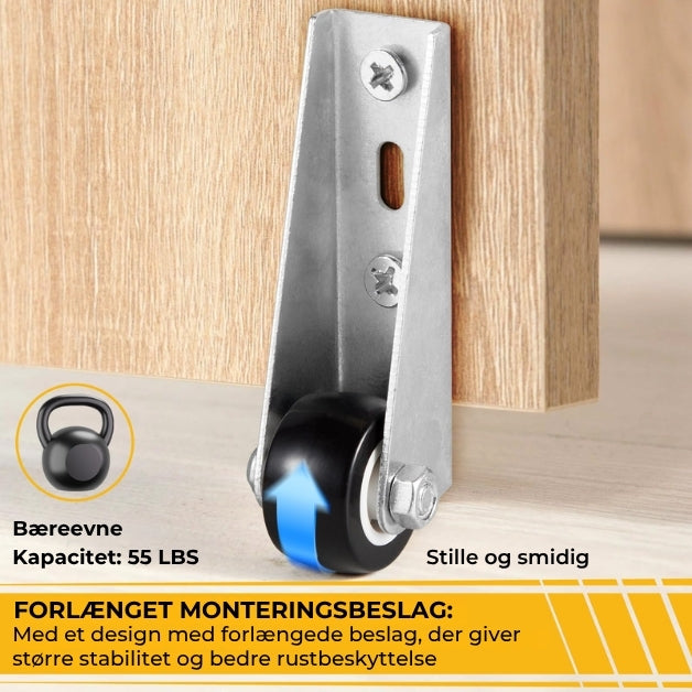 Smidige svinghjul til møbler og døre – 2 stk.