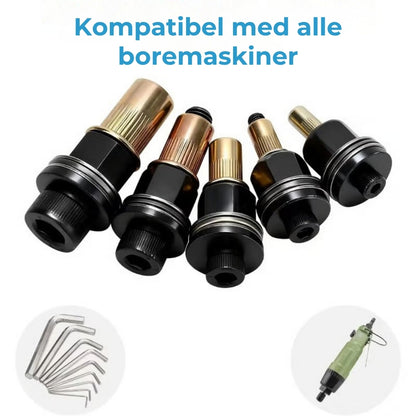 Adaptersæt til skruemøtrikker til boremaskiner og manuel betjening (M3-M8)