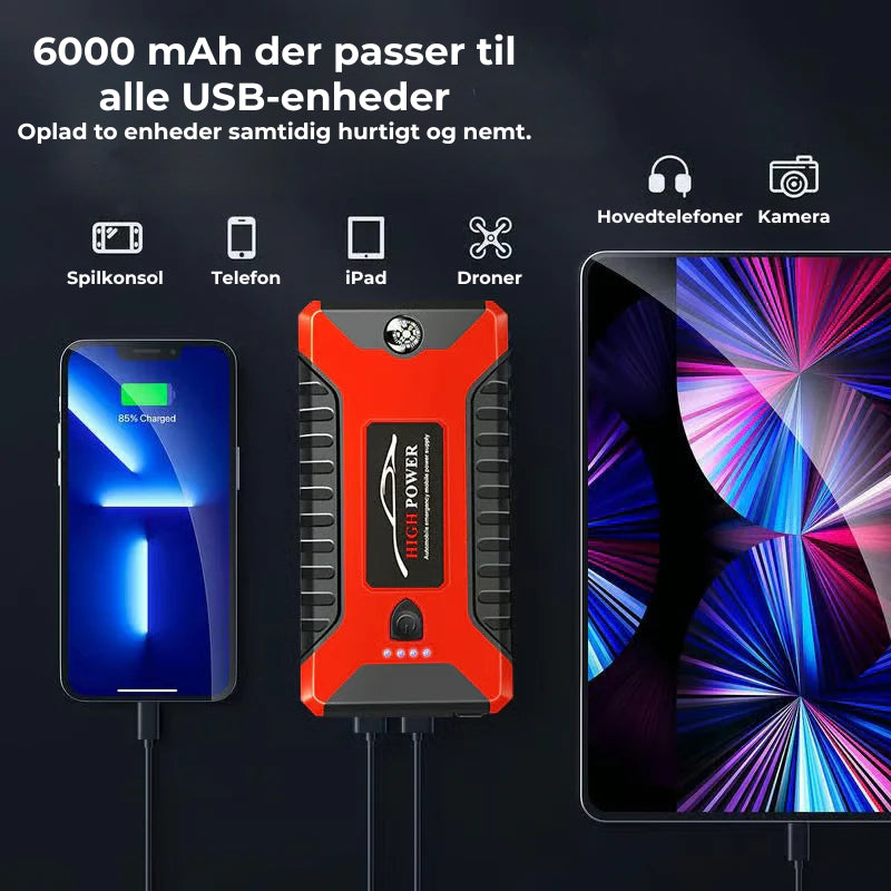 Bilbatteri jumpstarter powerbank