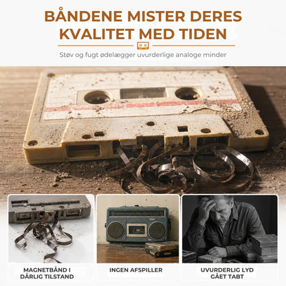 2-i-1 kassetteafspiller og kassette-til-MP3-konverter