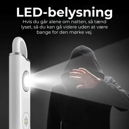 Selvforsvar-alarm-nøglering med LED-blinklys