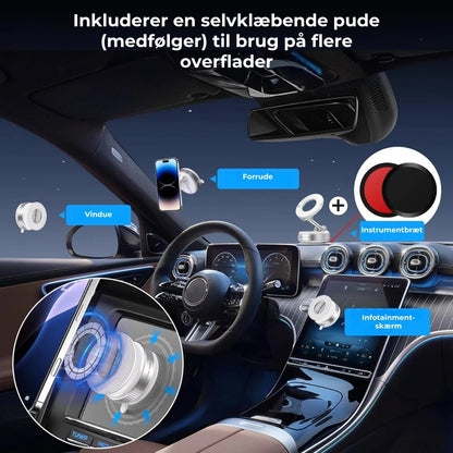 Magnetisk telefonholder med sugekop til bilen