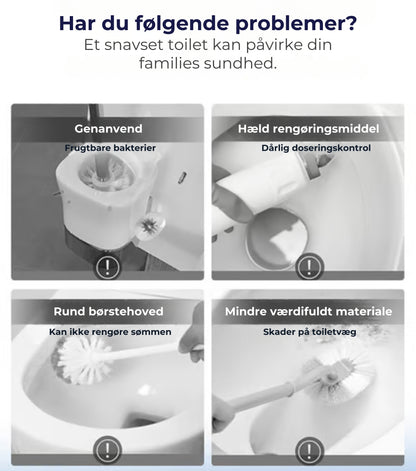 Sanitær ikke-bakteriel toiletbørste (inkl. 6-36 duftpuder)