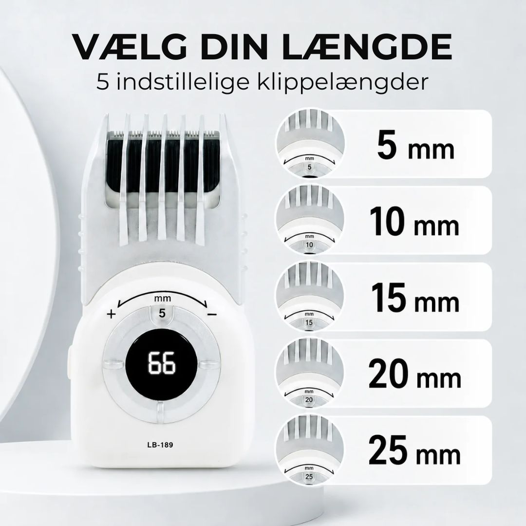 Trådløs hårtrimmer med digitalt display