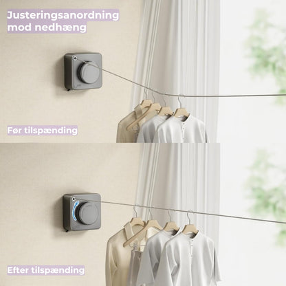 Pladsbesparende tørresnor