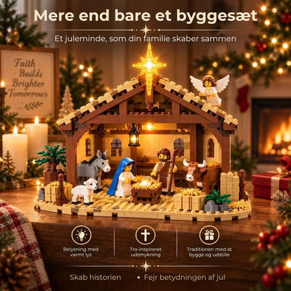 Julekrybbe med lys - byg selv
