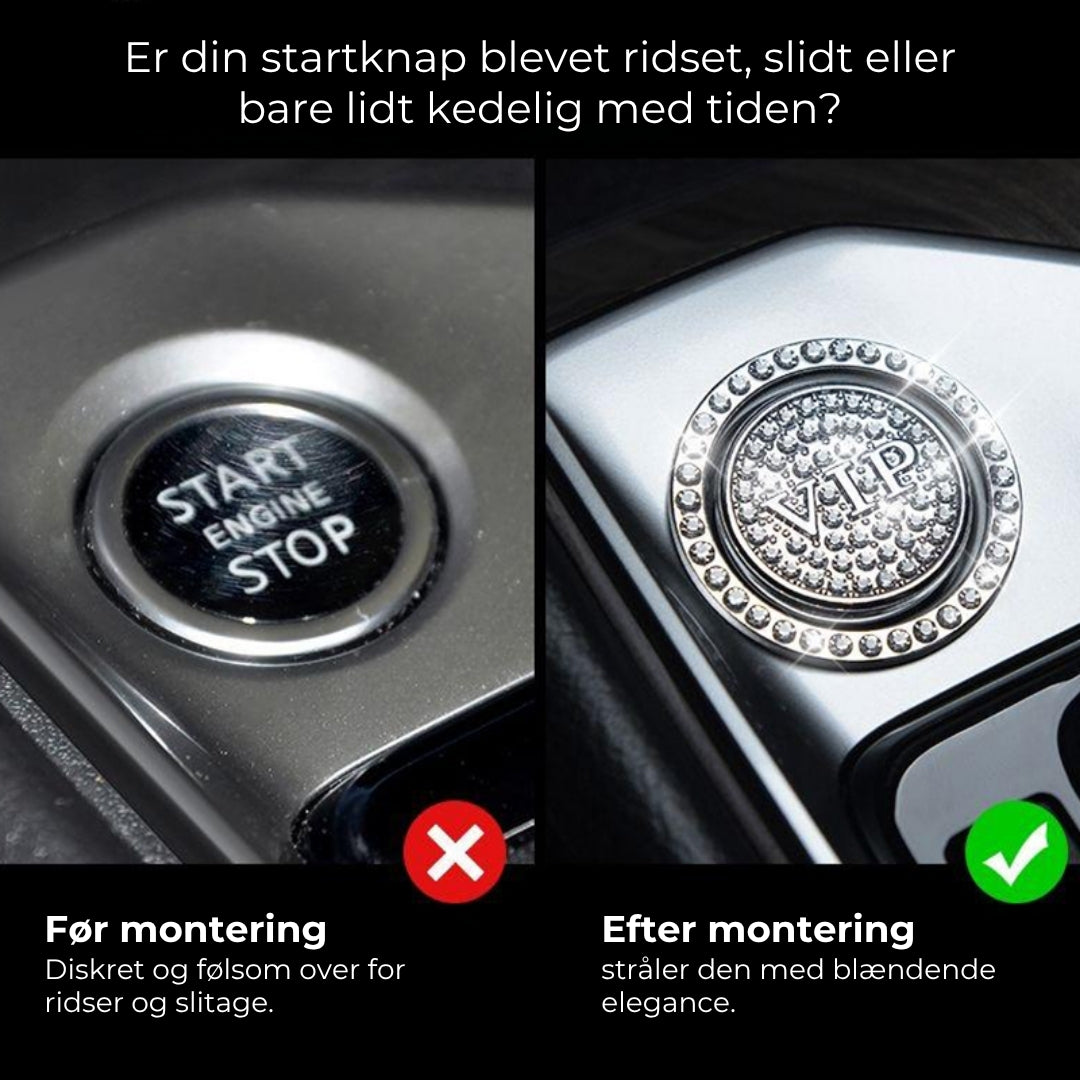 Krystalring til bilens startknap