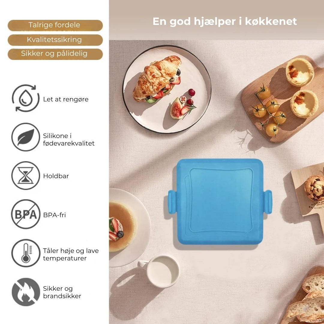 3-i-1 mikrobølgeovnsgrill med non-stick-belægning