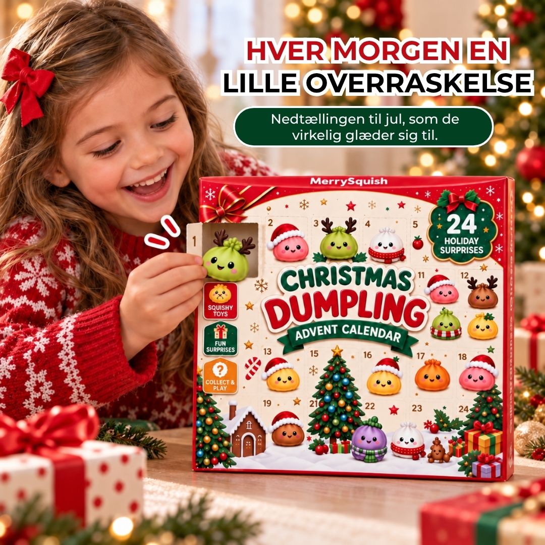Squishy Dumpling-julekalender med 24 bløde squishies