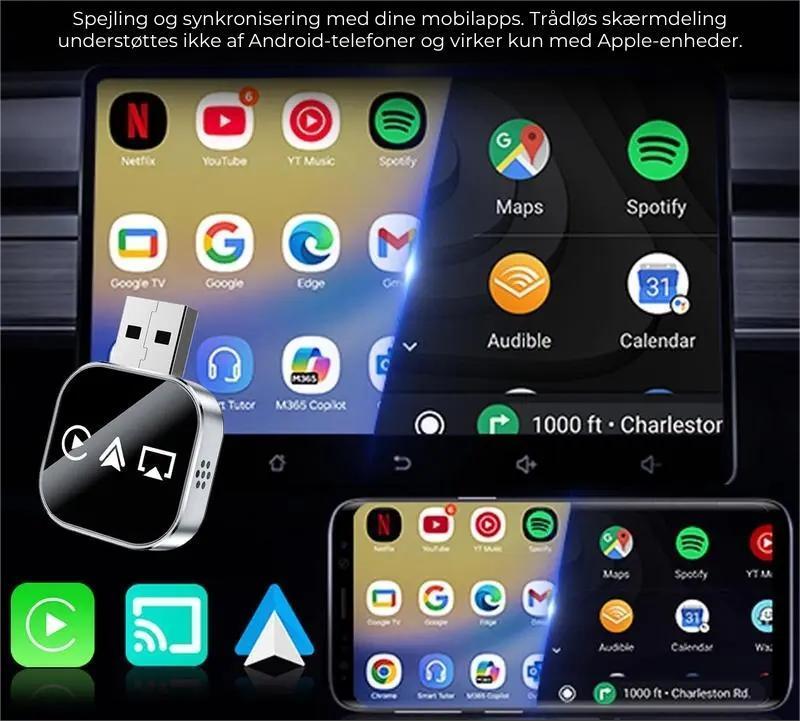 Trådløs Carplay-adapter V3 - Skærmvisning