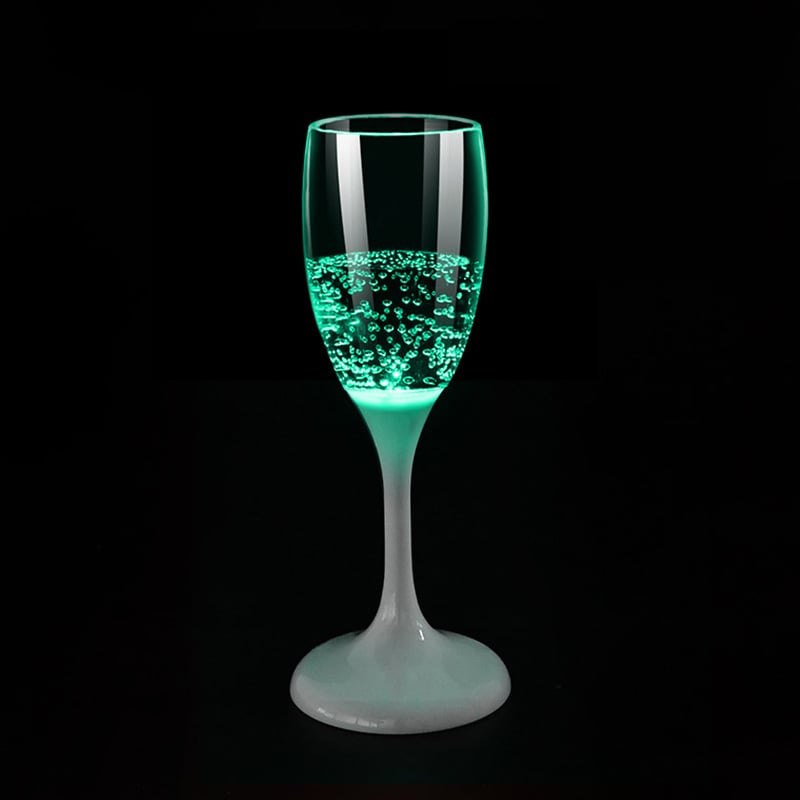 LED-belyste glas til vin og champagne