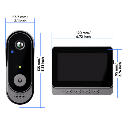 X8 Video-dørklokke med live skærm