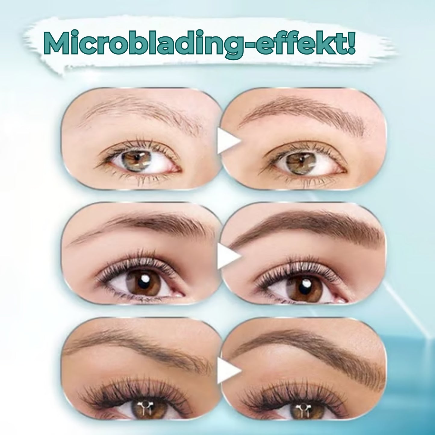 Vandtæt 3D-øjenbrynsstift med 4 spidser til microblading