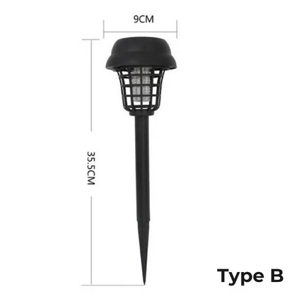 Solcelledrevet LED-havelygte mod myg