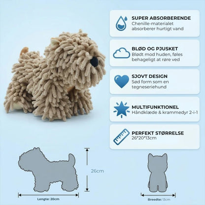 Sødt hunde mikrofiberhåndklæde