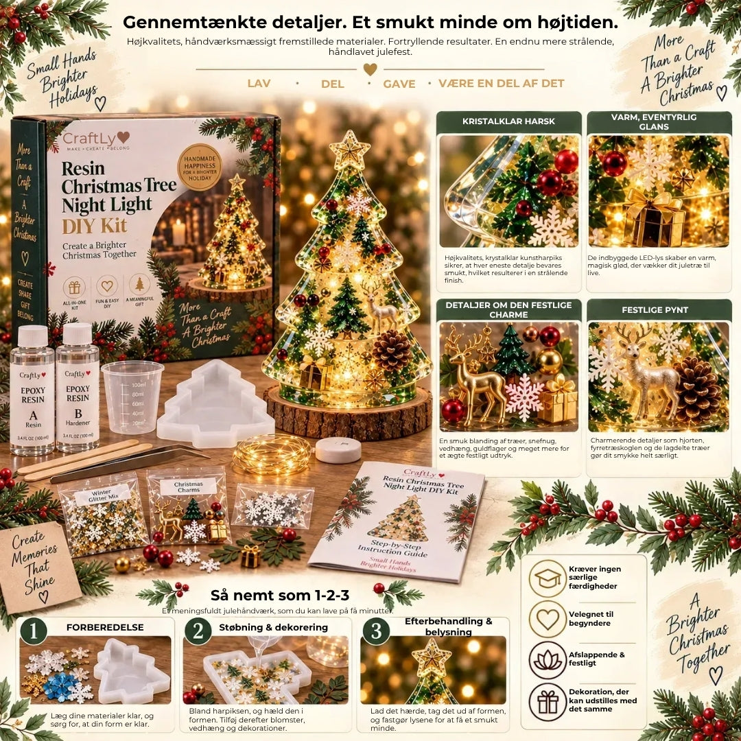 DIY-juletræslampe af harpiks – inkl. vejledning