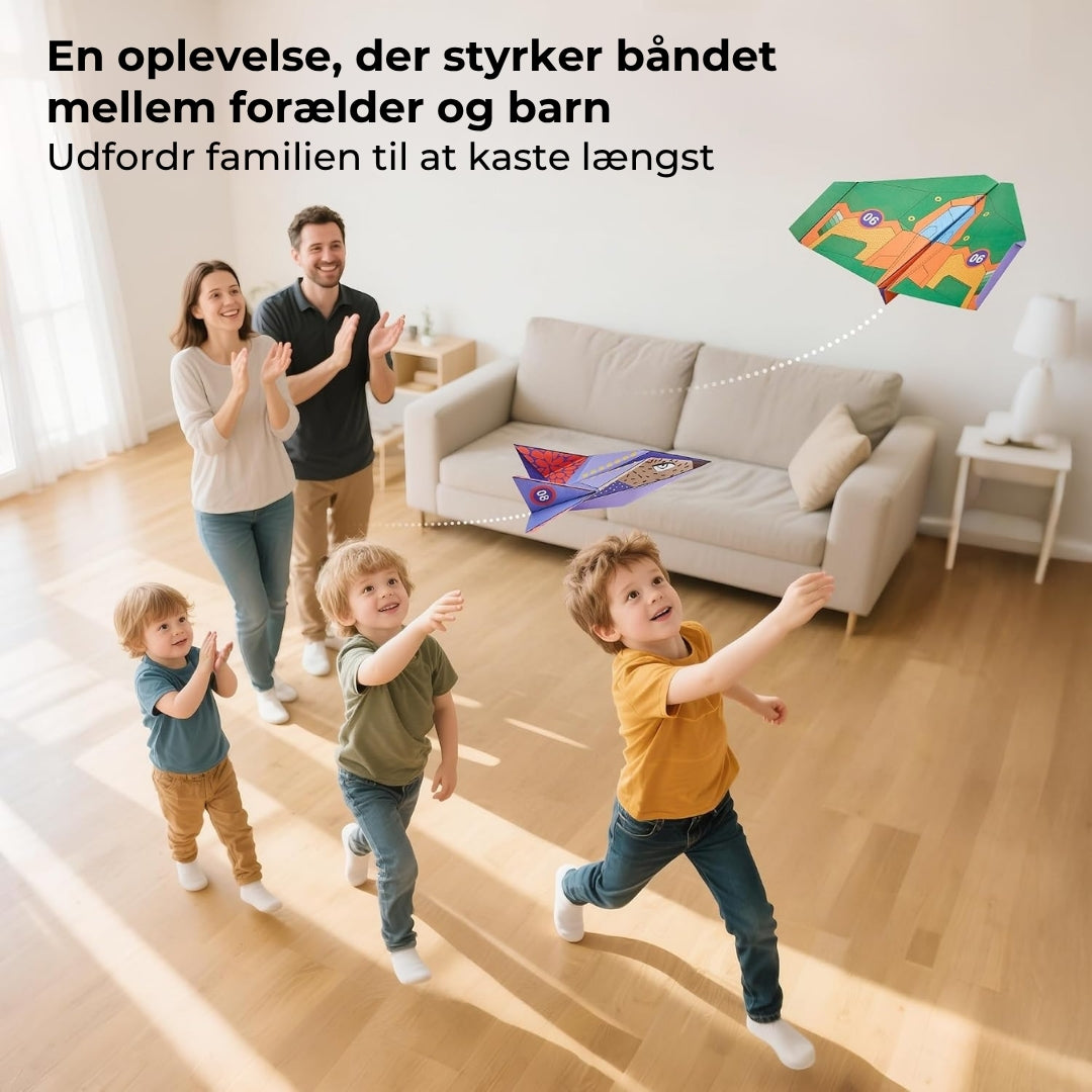 Kreative DIY-papirflyvere – sæt med 16 stk.