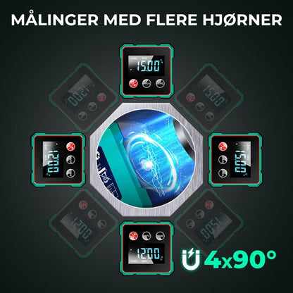 🔥4-sidet magnetisk digital vinkelmåler med laser