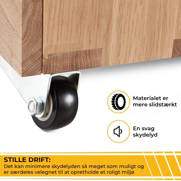 Smidige svinghjul til møbler og døre – 2 stk.