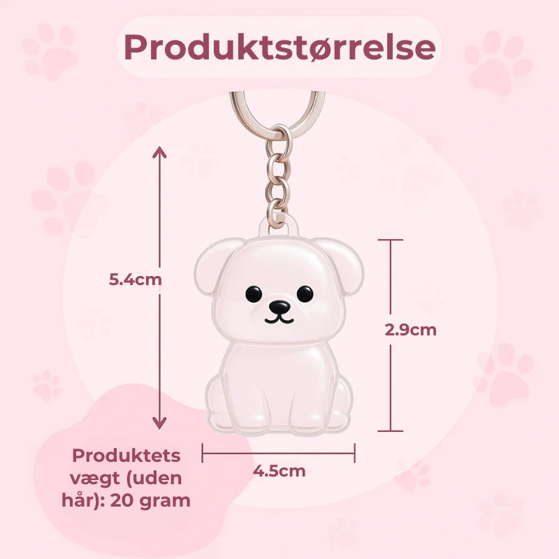 Snuzzle nøglering med dyrehår