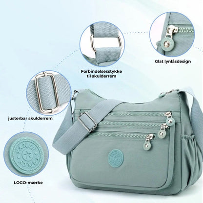 Stilfuld nylon-taske – let og holdbar