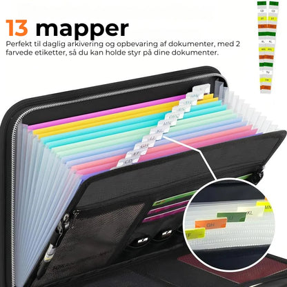 Stor brandsikker A4-mappe med håndtag
