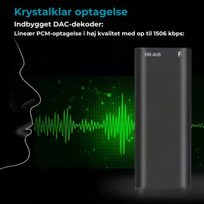 Mini-lydoptager - kompakt diktafon