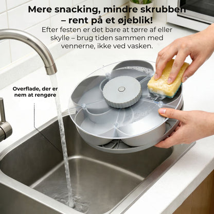 Roterbar snackbakke med 5 rum