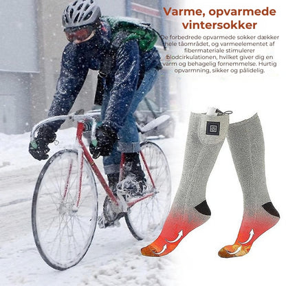 Elektrisk opvarmede vintersokker – 1 par (vandtætte)