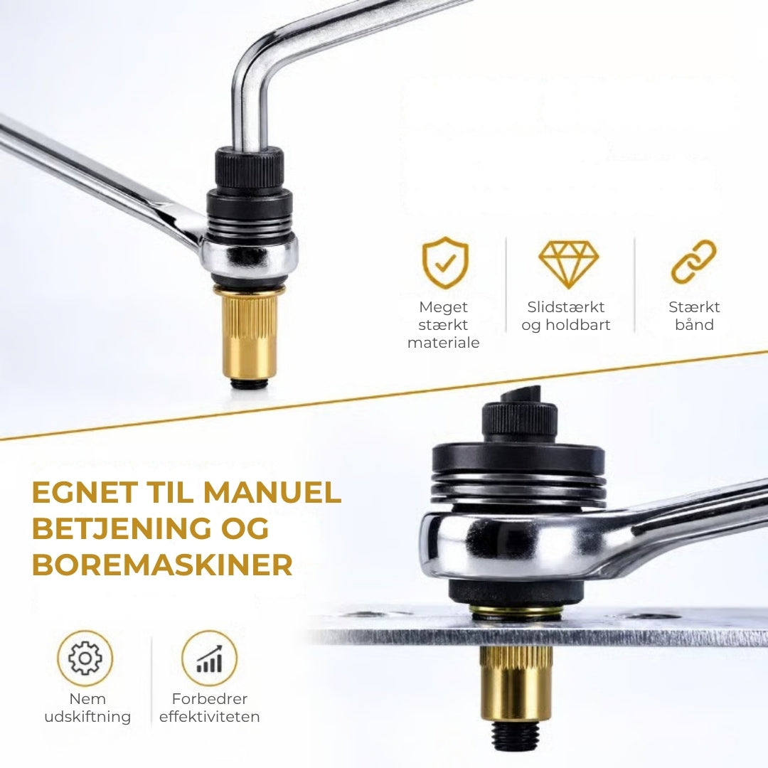 Adaptersæt til skruemøtrikker til boremaskiner og manuel betjening (M3-M8)