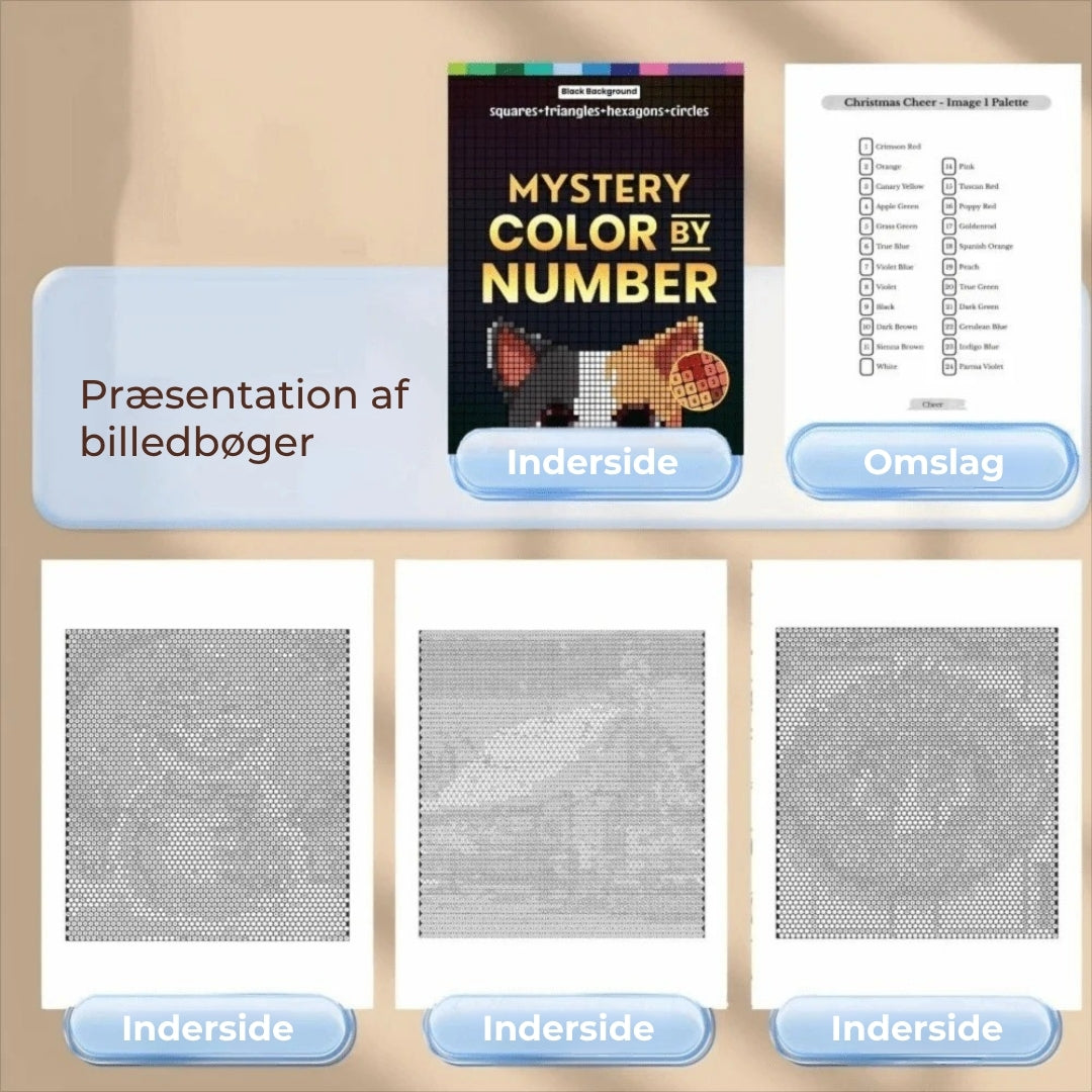 Farvelægning efter nummer – Mosaik-malebog