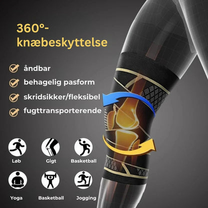 3D-knækompressionsstøttestrømpe