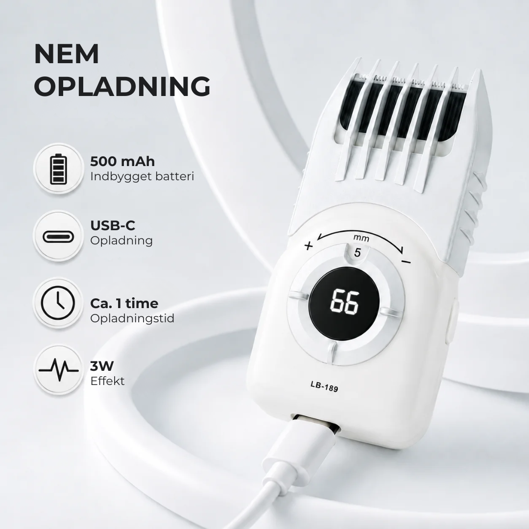 Trådløs hårtrimmer med digitalt display