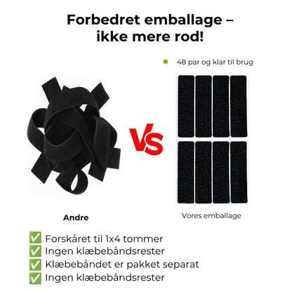 Dobbeltsidede velcrobånd – stærke og genanvendelige (40 stk./20 par)