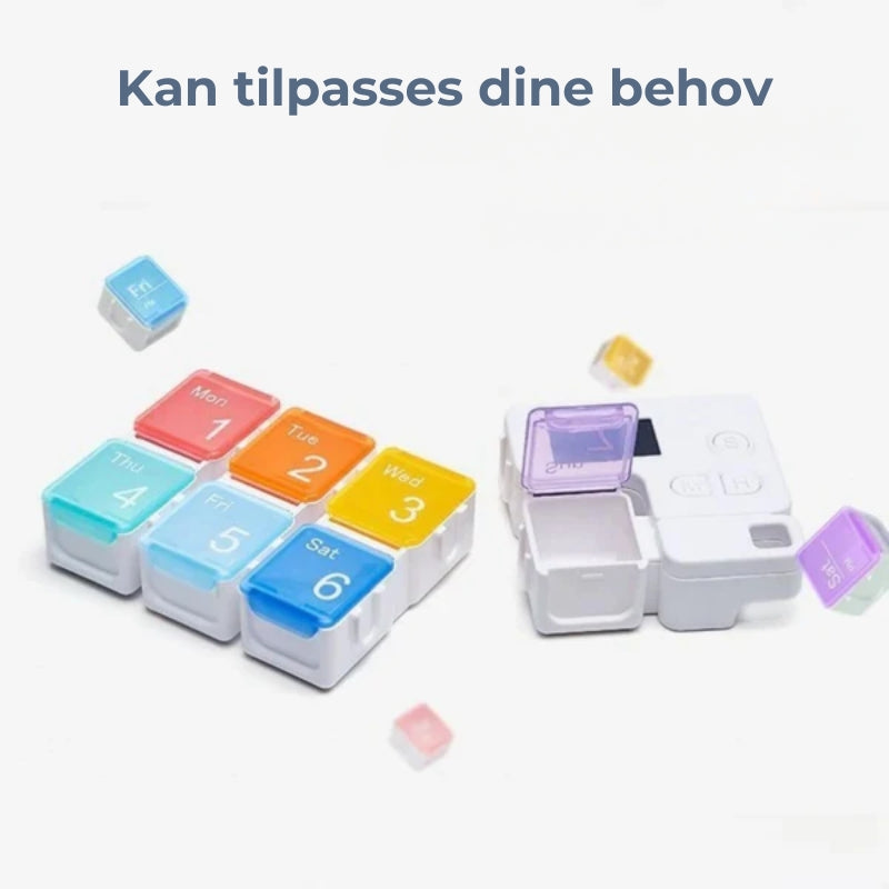 Ugentlig pilleplanlægger med vækkeur