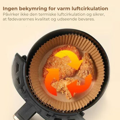 Bagepapir til airfryer – 100 stk.