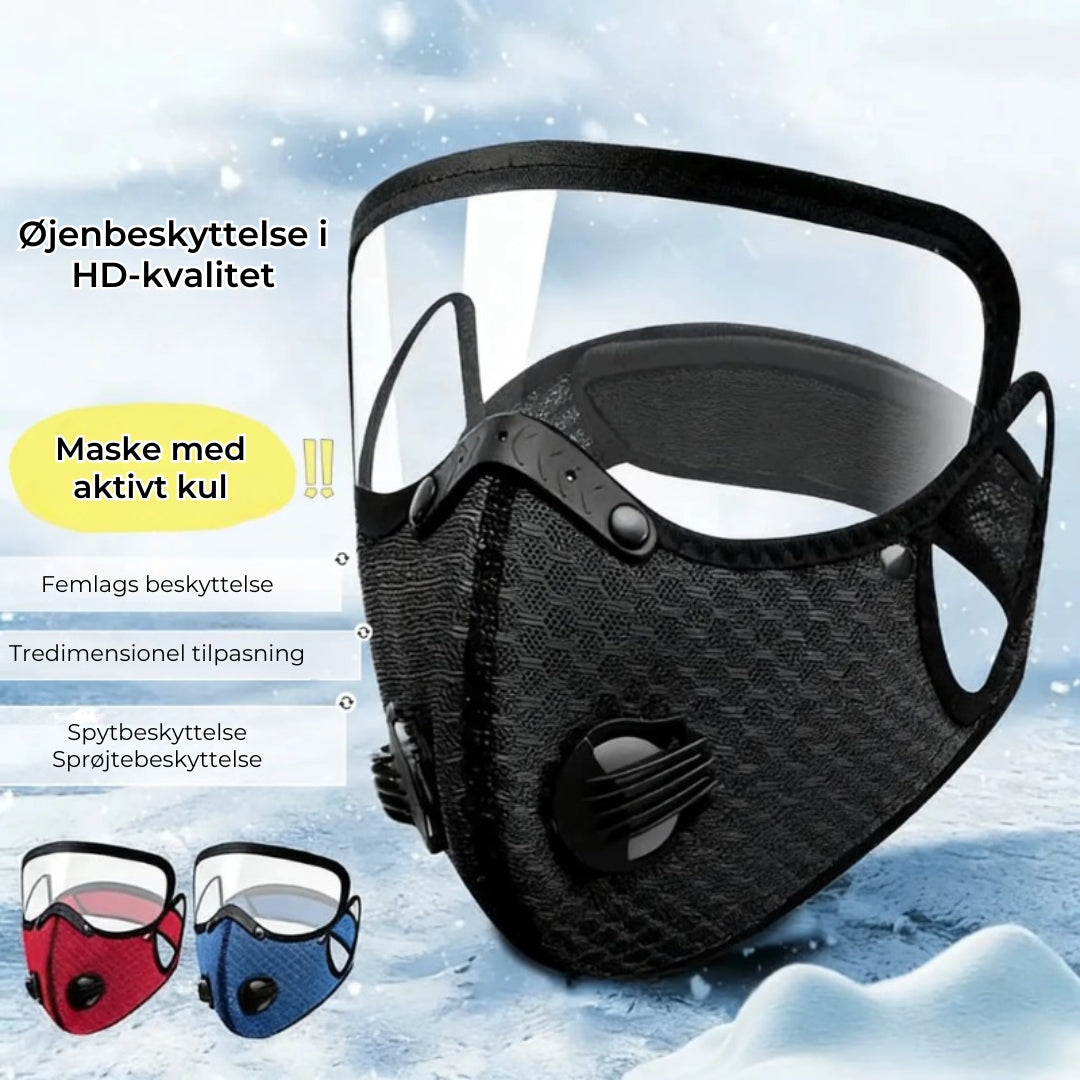 Ansigtsmaske med kulfilter