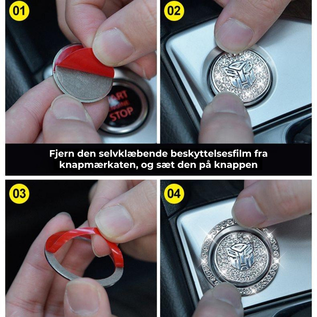 Krystalring til bilens startknap