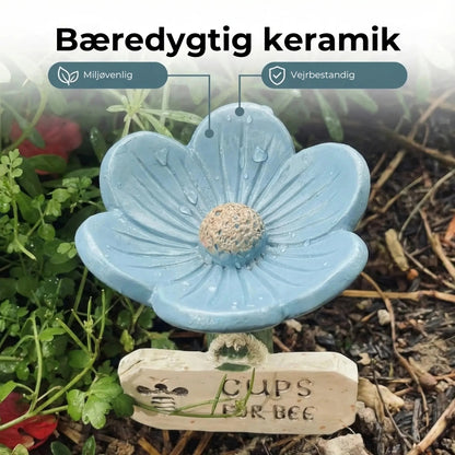 Blomsterformet vandfad til bier 🟒