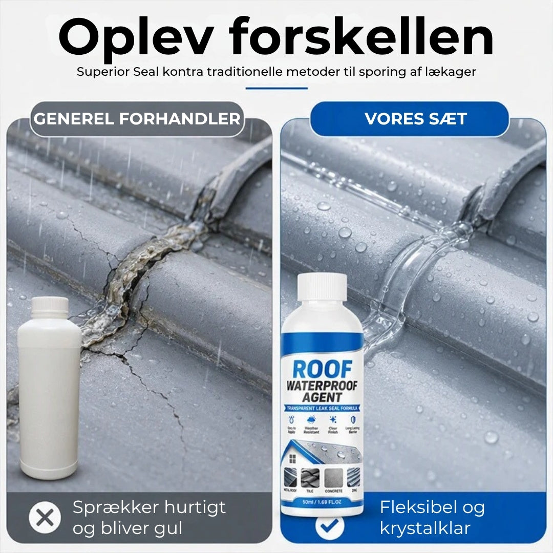 Tagforseglingskit med pensel – gennemsigtig og vandtæt